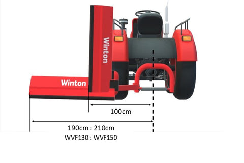 Winton 1.3m Heavy Duty Tractor PTO Verge Flail Mower - WVF130